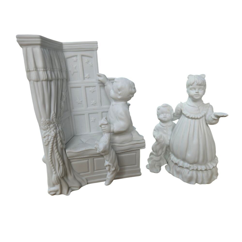VTG Winter Silhouette Vintage White Porcelain Dept 56 #7843-3 Dillard's $48